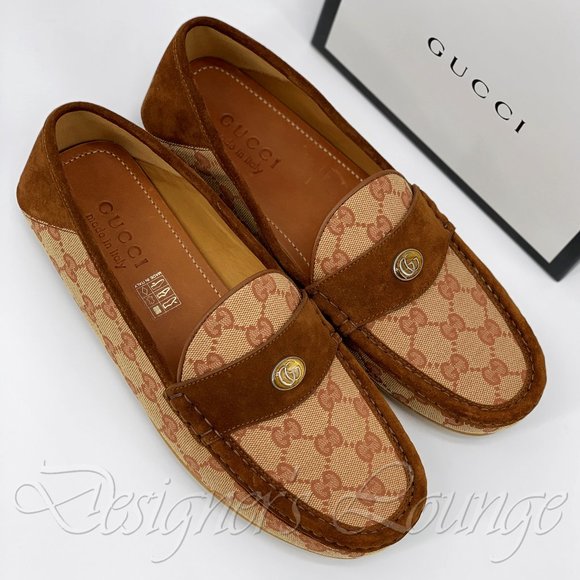 Nib Gucci Kanye Gg Canvas Bee Loafer 